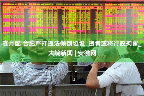 鑫月配 合肥严打违法倾倒垃圾  违者或将行政拘留_大皖新闻 | 安徽网